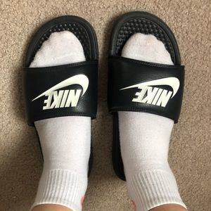 Nike black slides